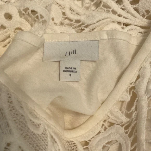 J. JILL Cream/White Lace Blouse - Picture 4 of 5